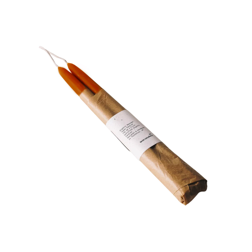 Skär Organics - Beewax X Hand Dipped Candles | Paprika