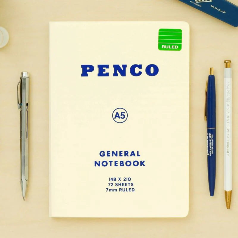 Hightied Penco - Soft PP Notebook Ruled A5 | White