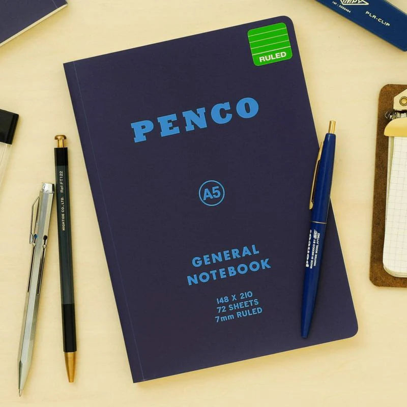 Hightide Penco - Soft PP Notebook Ruled A5 | Navy
