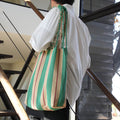 Dulton Hammock Tote Large Mint Green – detail