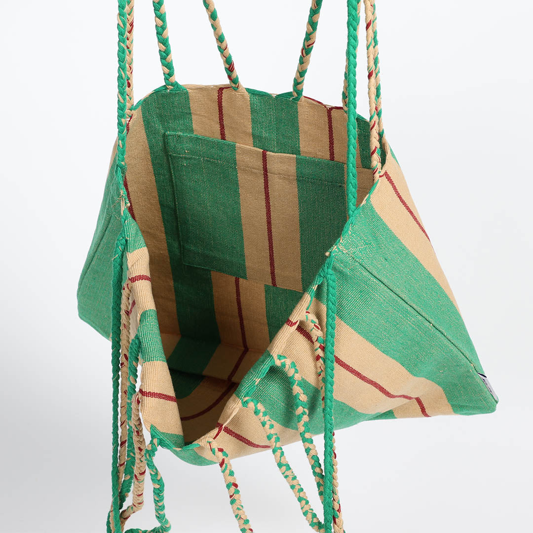 Dulton Hammock Tote Large Mint Green – detail