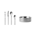 Service Projects Canteen Dining Set — cutlery set of four with two pasta plates