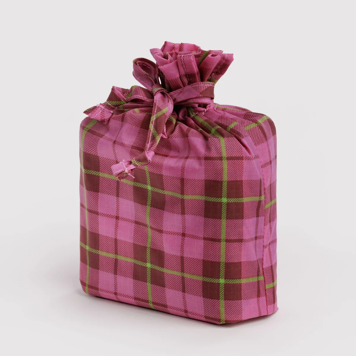 Baggu Standard Bag set of 3, check mix, recycled ripstop nylon