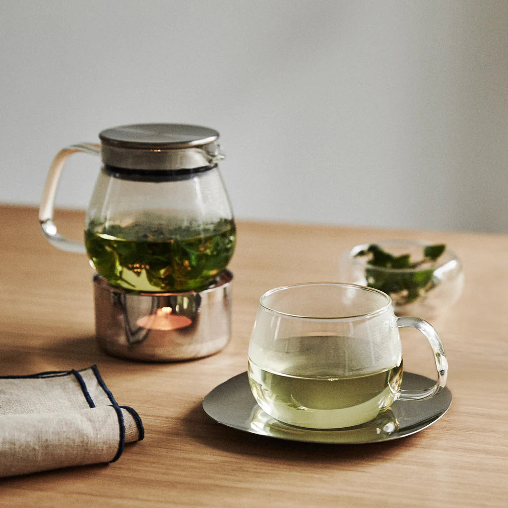 Kinto - UNITEA cup & saucer 350ml stainless steel